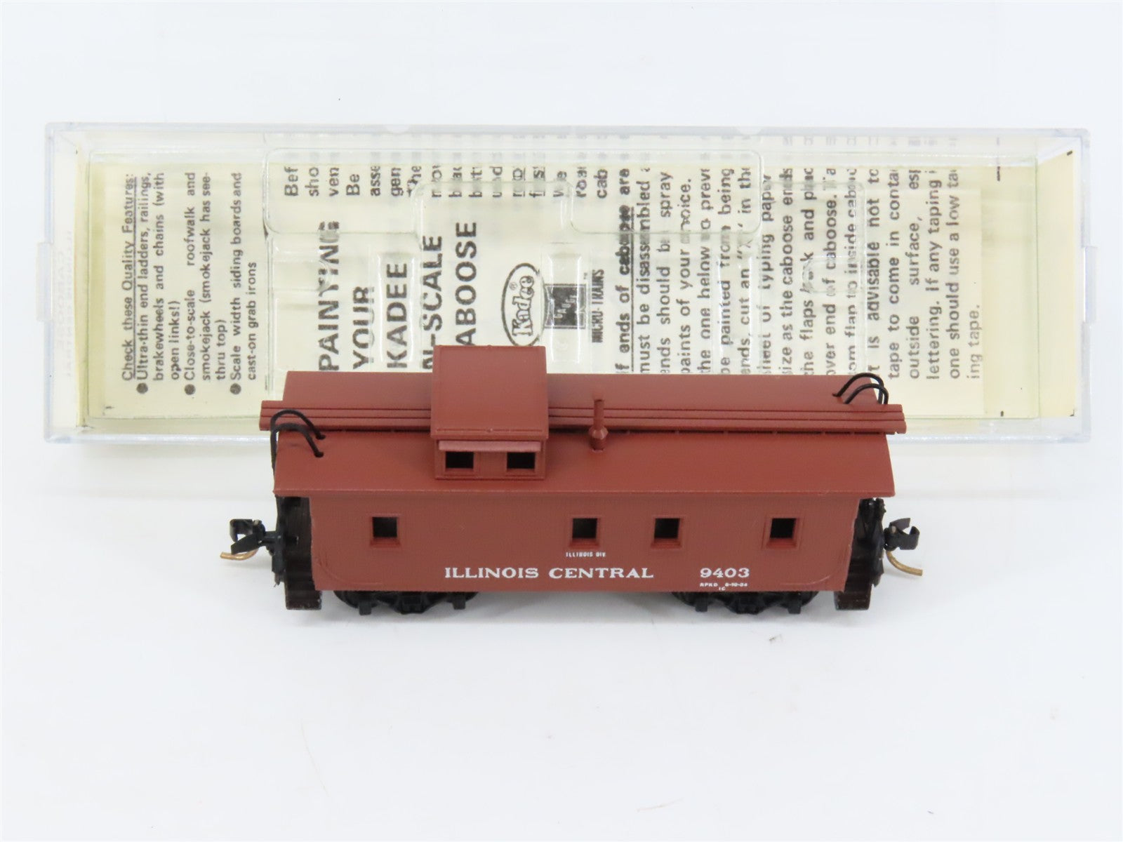 N Scale Micro-Trains MTL 50030 IC Illinois Central 34' Wood-Sheathed Caboose RTR