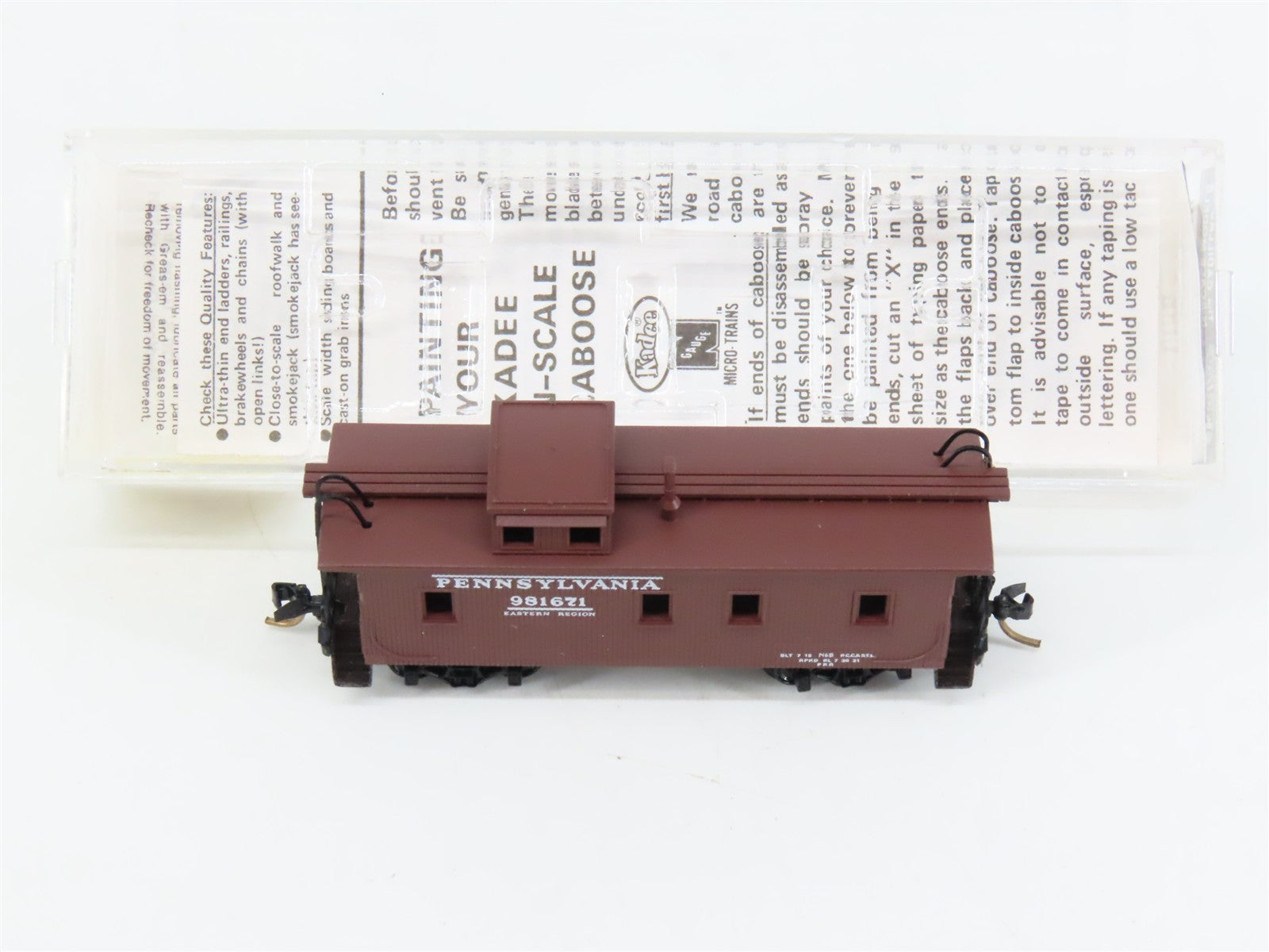 N Scale Micro-Trains MTL 50020 PRR Pennsylvania 34' Wood-Sheathed Caboose RTR
