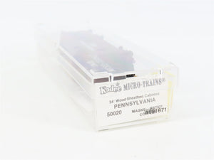N Scale Micro-Trains MTL 50020 PRR Pennsylvania 34' Wood-Sheathed Caboose RTR