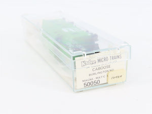 N Scale Micro-Trains MTL 50050 Burlington Northern 34' Wood-Sheathed Caboose RTR