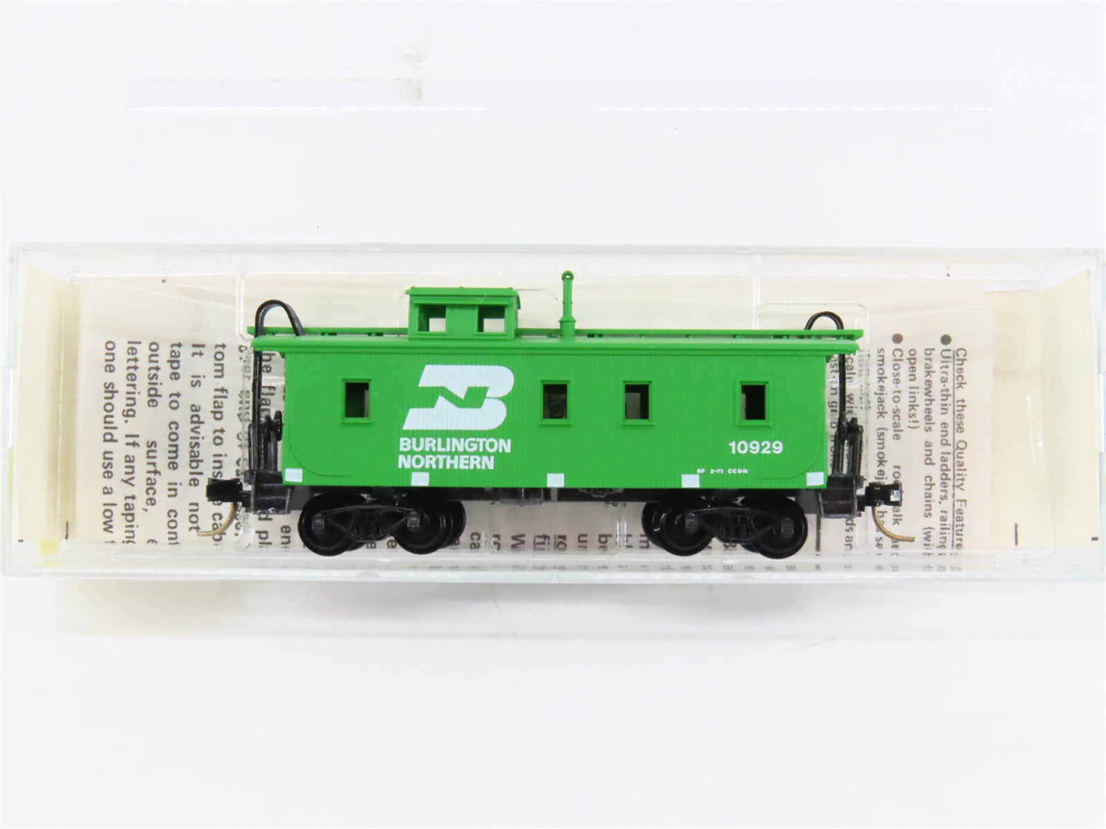 N Scale Micro-Trains MTL 50050 Burlington Northern 34' Wood-Sheathed Caboose RTR