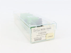 N Scale Micro-Trains MTL 50050 Burlington Northern 34' Wood-Sheathed Caboose RTR