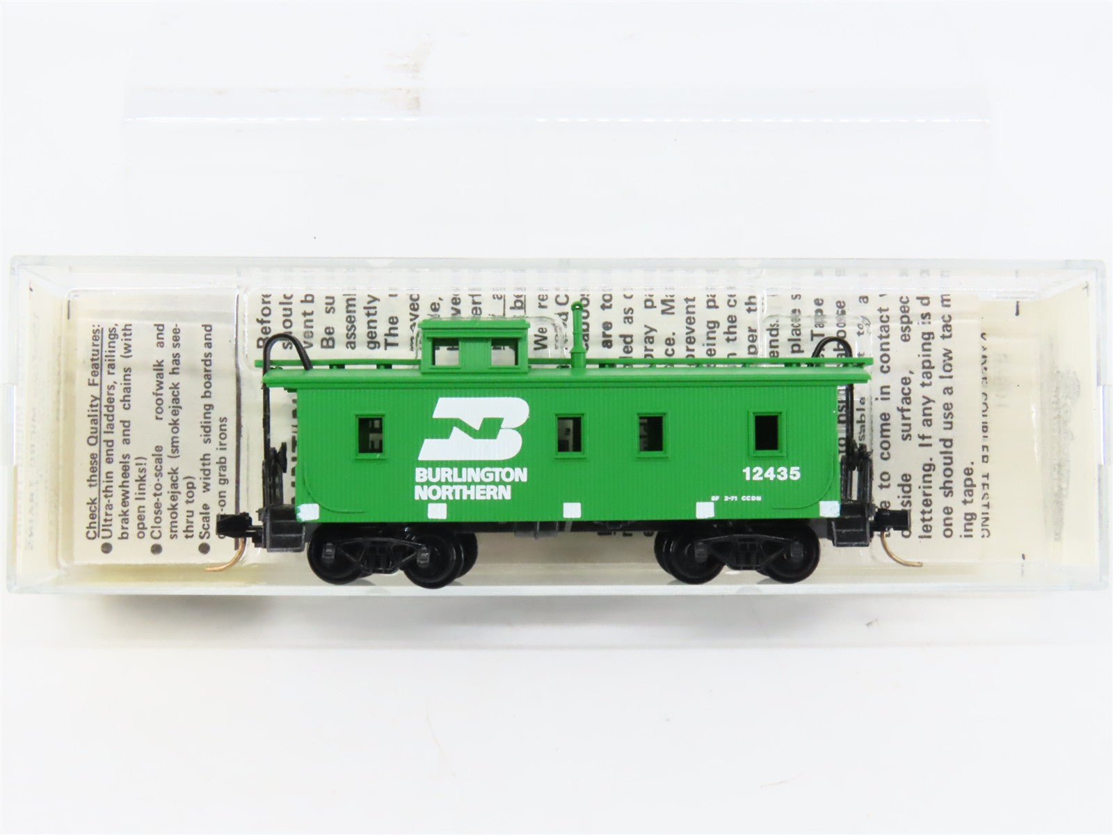N Scale Micro-Trains MTL 50050 Burlington Northern 34' Wood-Sheathed Caboose RTR