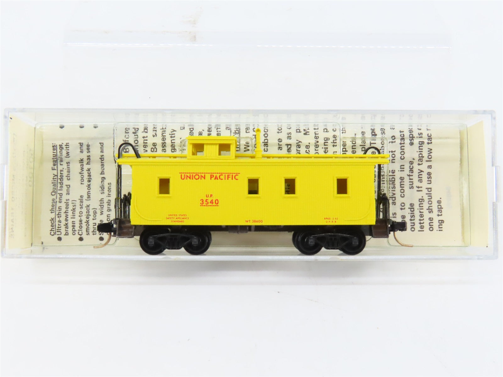 N Scale Micro-Trains MTL 50100 UP Union Pacific 34' Wood Sheathed Caboose RTR