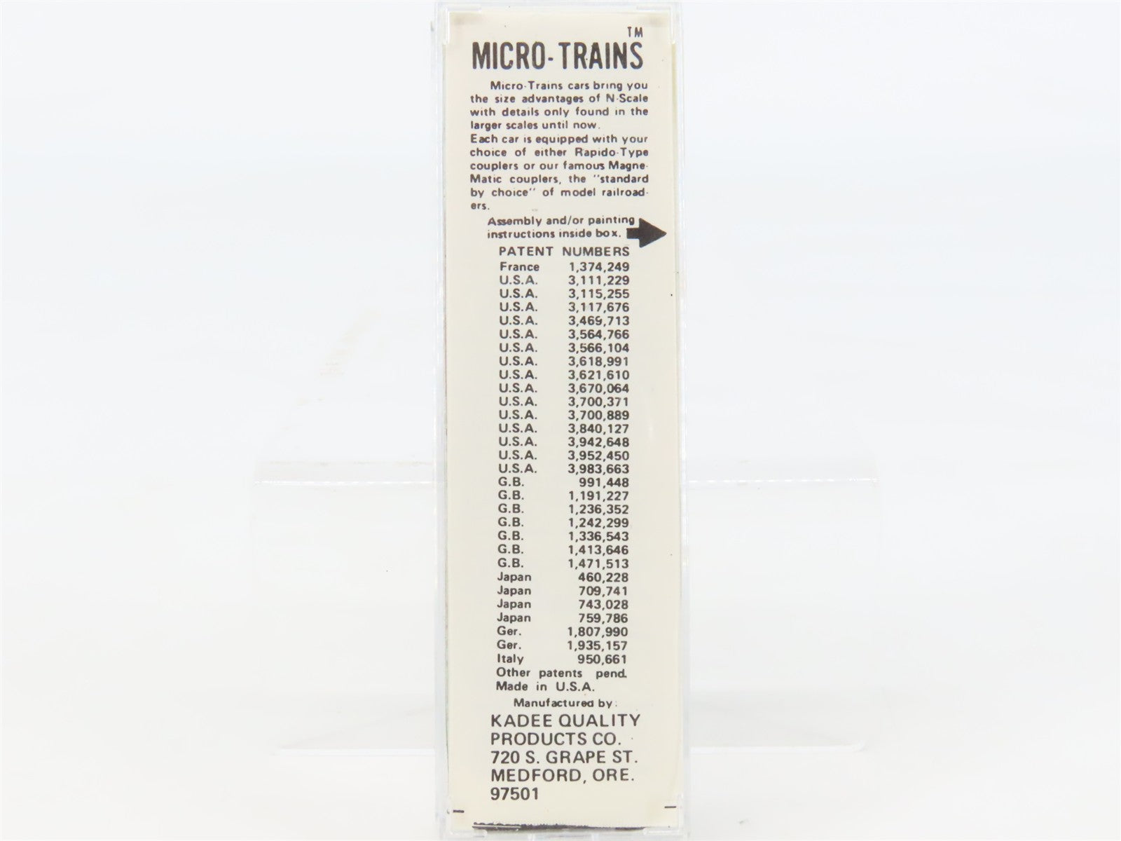 N Scale Micro-Trains MTL 50080 Chicago, Burlington & Quincy 34' Caboose RTR