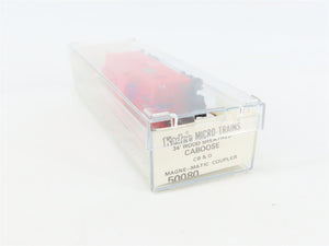 N Scale Micro-Trains MTL 50080 Chicago, Burlington & Quincy 34' Caboose RTR
