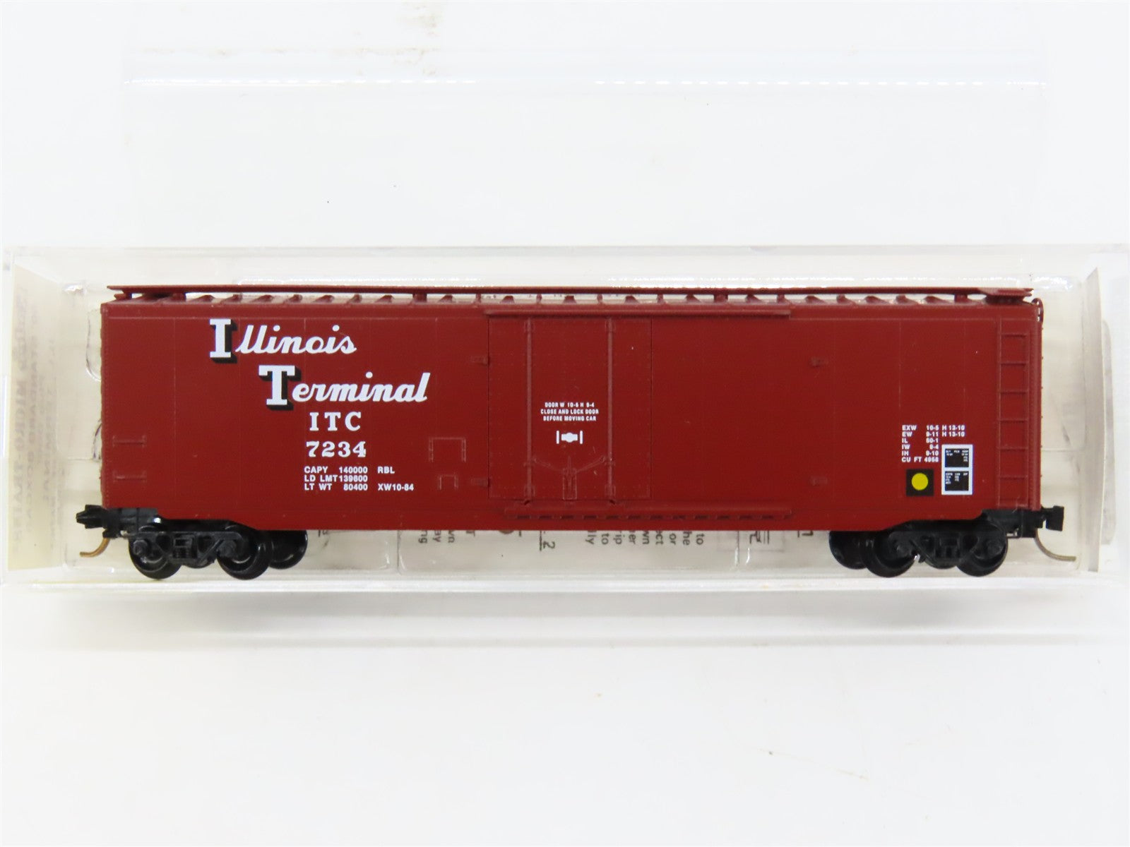 N Scale Micro-Trains MTL 32270 ITC Illinois Terminal 50' Box Car 7234 RTR