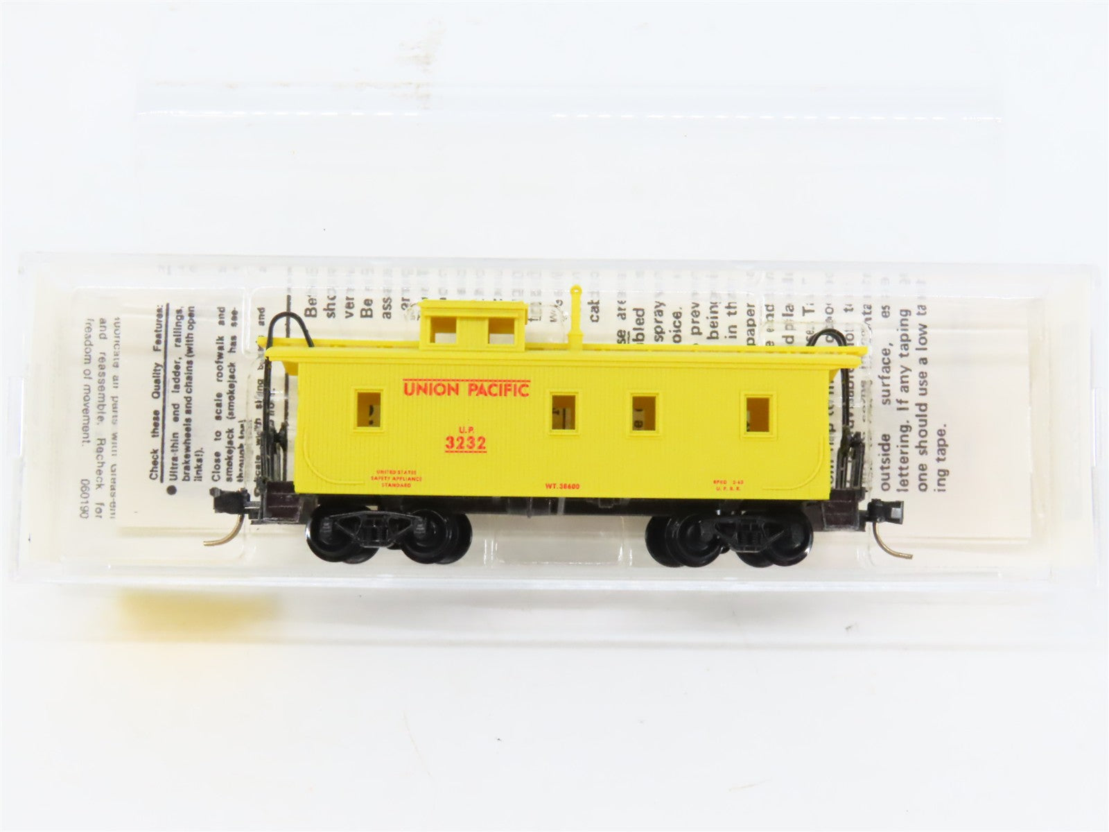 N Scale Micro-Trains MTL 50100 UP Union Pacific 34' Wood-Sheathed Caboose RTR