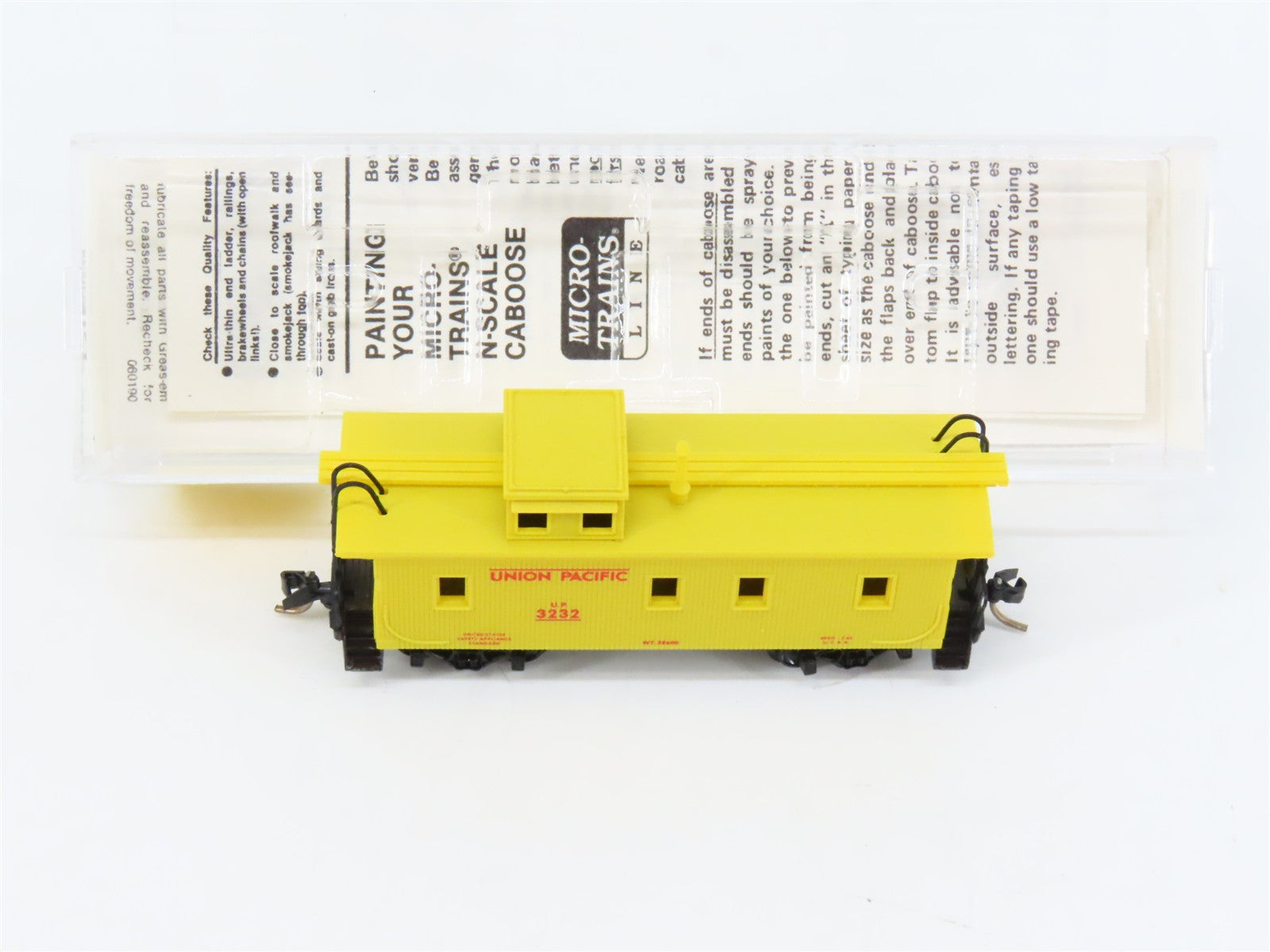 N Scale Micro-Trains MTL 50100 UP Union Pacific 34' Wood-Sheathed Caboose RTR