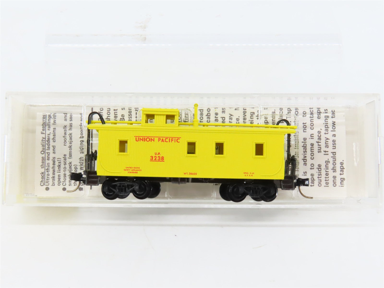 N Scale Micro-Trains MTL 50100 UP Union Pacific 34' Wood-Sheathed Caboose RTR