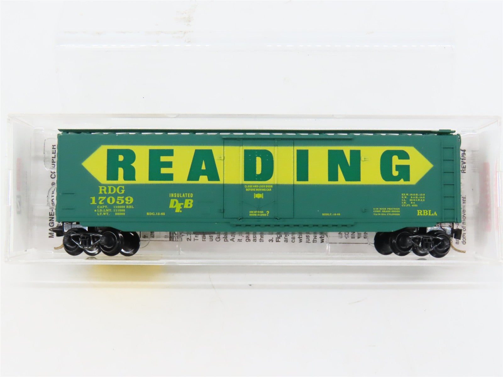N Scale Micro-Trains MTL 32320 RDG Reading 50' Plug Door Box Car 17059 RTR