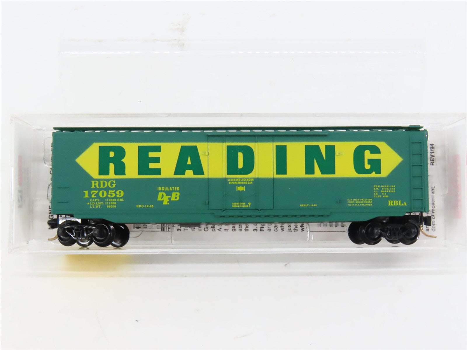 N Scale Micro-Trains MTL 32320 RDG Reading 50' Plug Door Box Car 17059 RTR