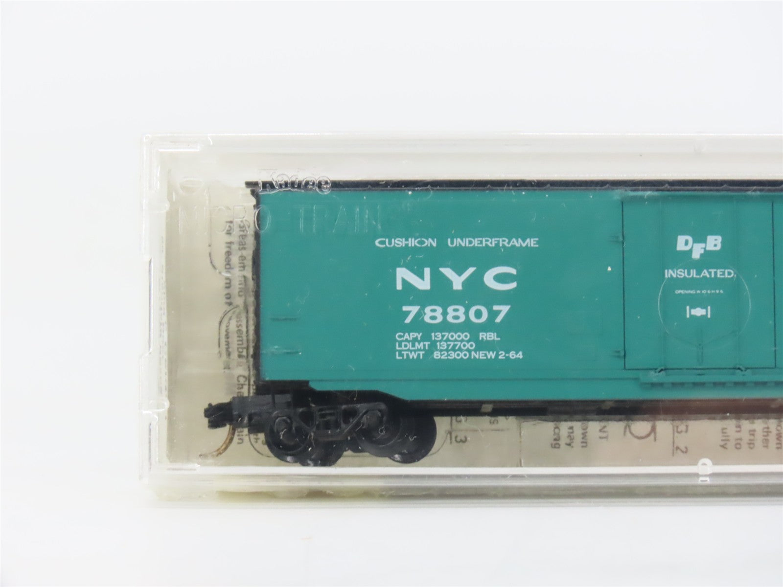 N Scale Micro-Trains MTL 32250 NYC New York Central 50' Plug Door Box Car RTR