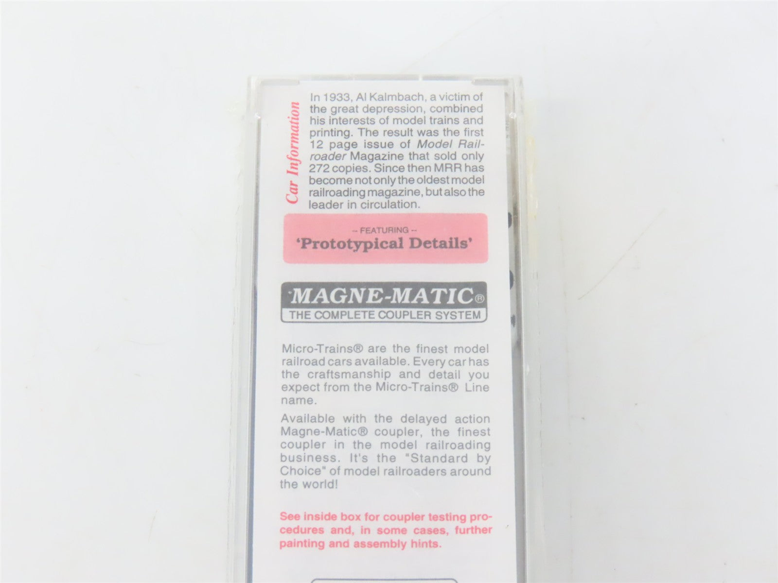 N Scale Micro-Trains MTL 32360 MR Model Railroader 50' Plug Door Box Car RTR