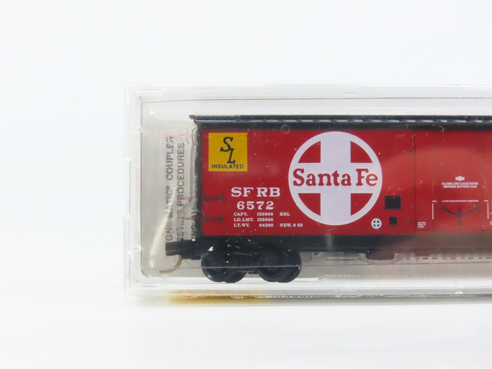 N Scale Micro-Trains MTL 32350 SFRB Santa Fe 50' Box Car 6572 RTR