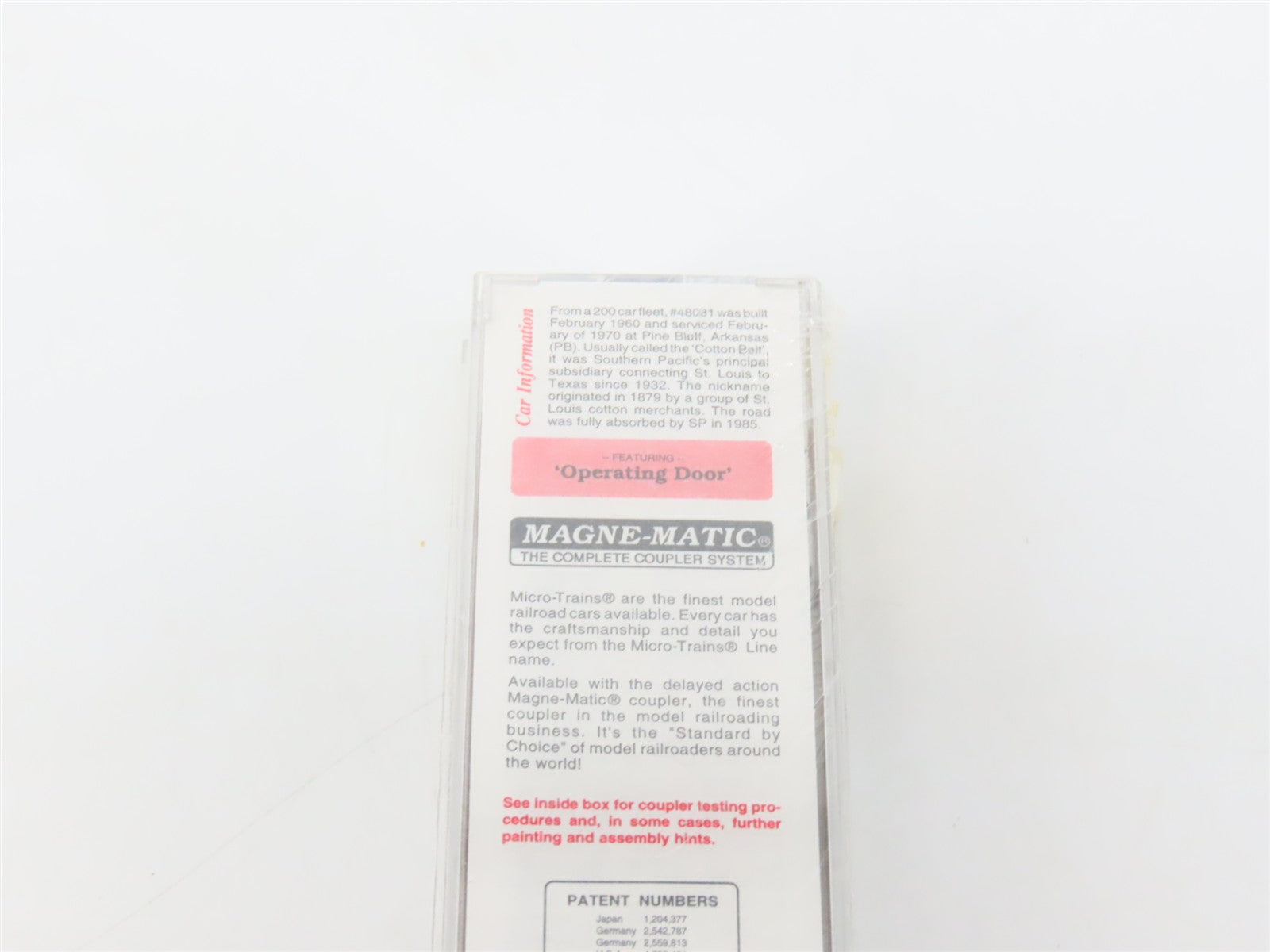 N Scale Micro-Trains MTL 33060 Cotton Belt 50' Plug & Sliding Door Box Car RTR