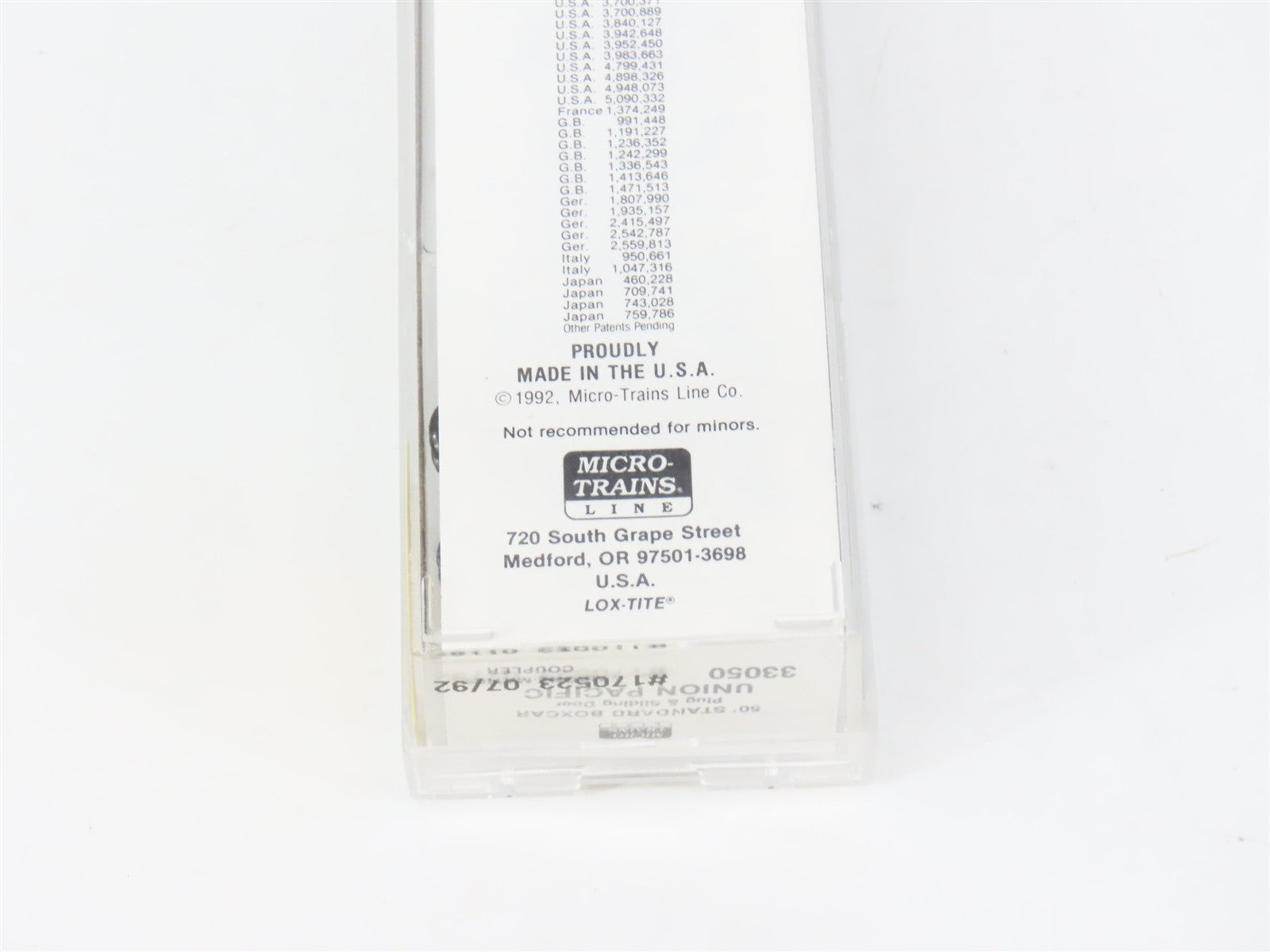N Scale Micro-Trains MTL 33050 UP Union Pacific 50' Box Car 170523 RTR