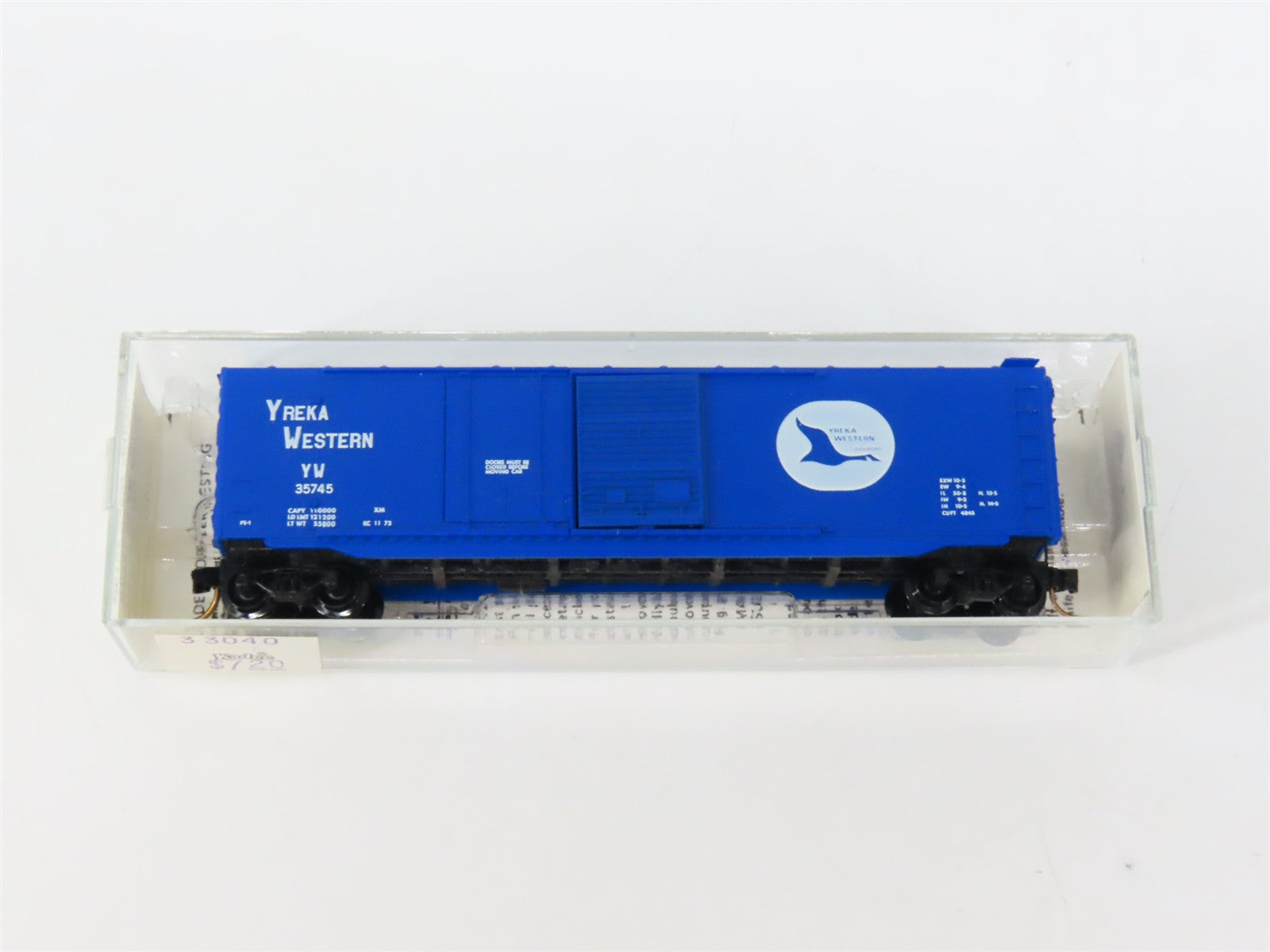 N Scale Micro-Trains MTL 33040 Yreka Western 50' Plug/Sliding Door Box Car RTR