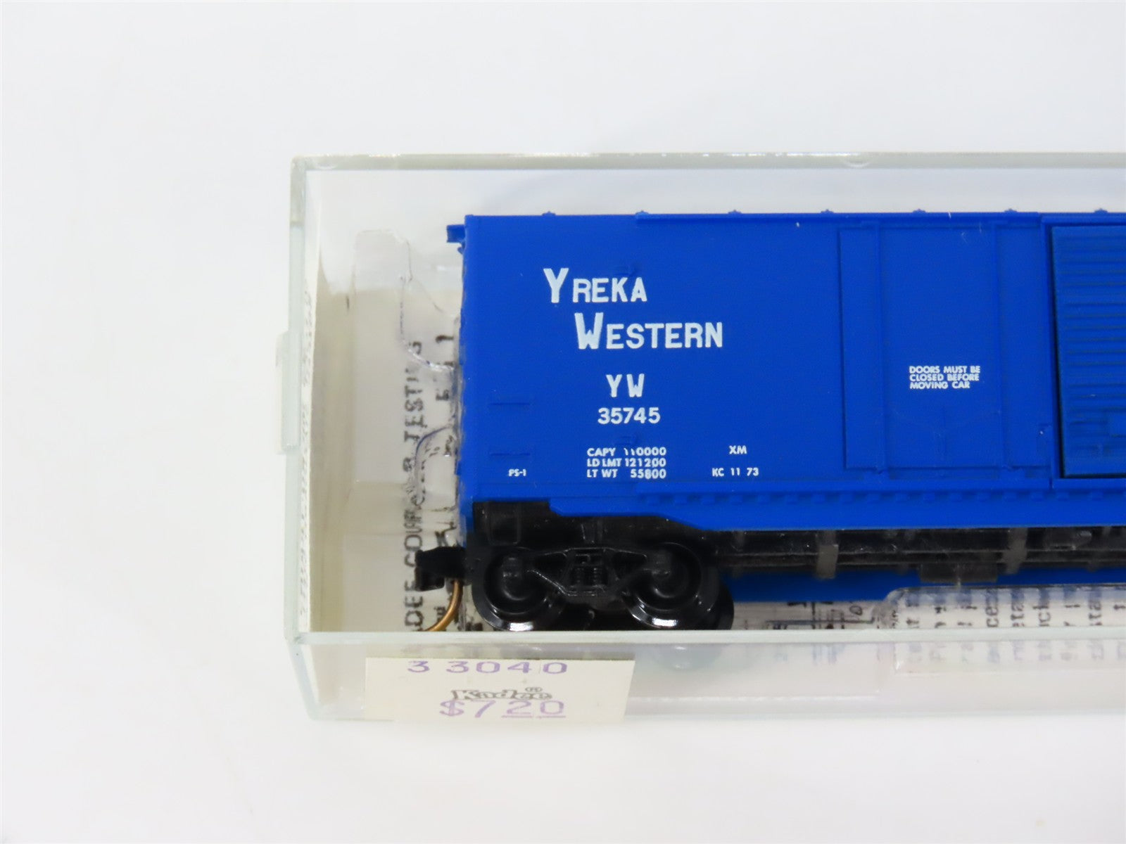 N Scale Micro-Trains MTL 33040 Yreka Western 50' Plug/Sliding Door Box Car RTR