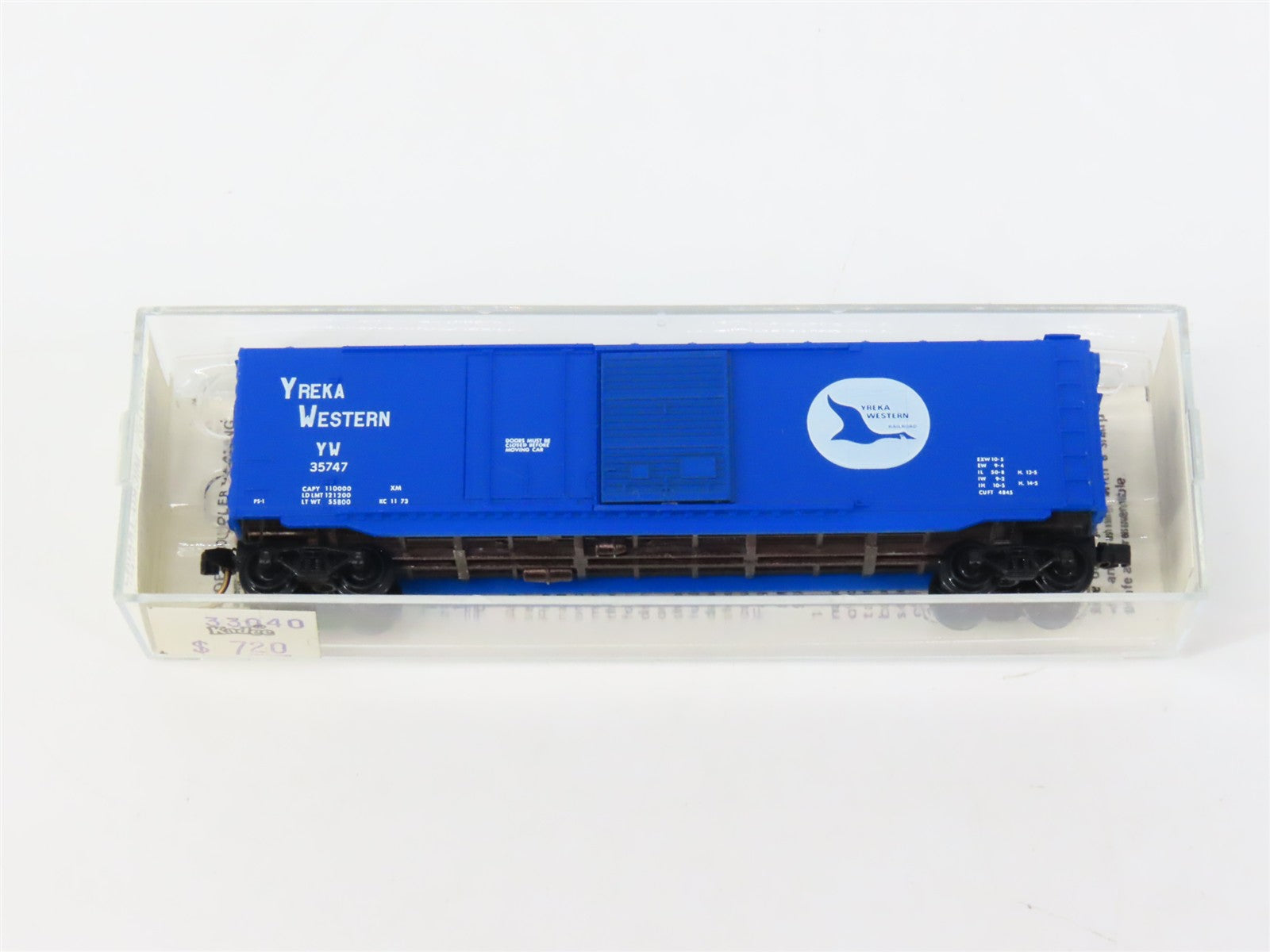N Scale Micro-Trains MTL 33040 YW Yreka Western 50' Box Car 35747 RTR