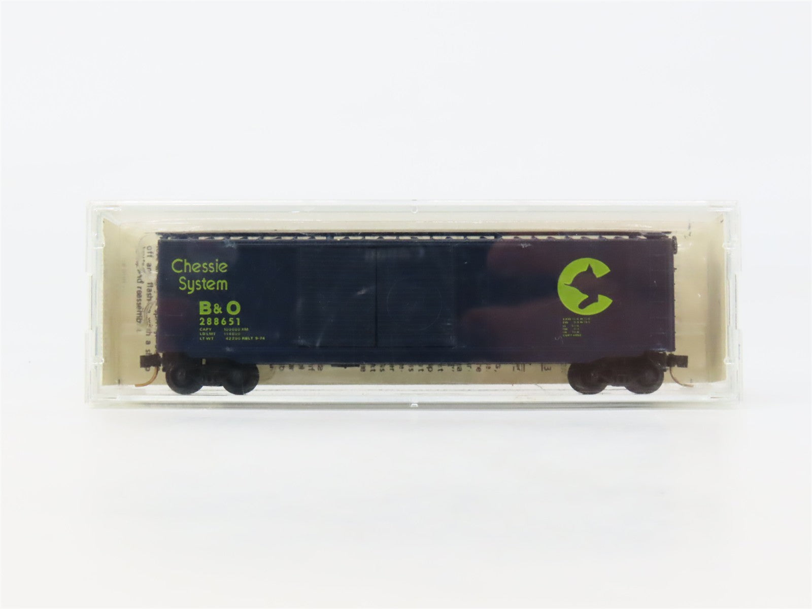 N Scale Micro-Trains MTL 34010 B&O Baltimore & Ohio 50' Box Car 288651 RTR
