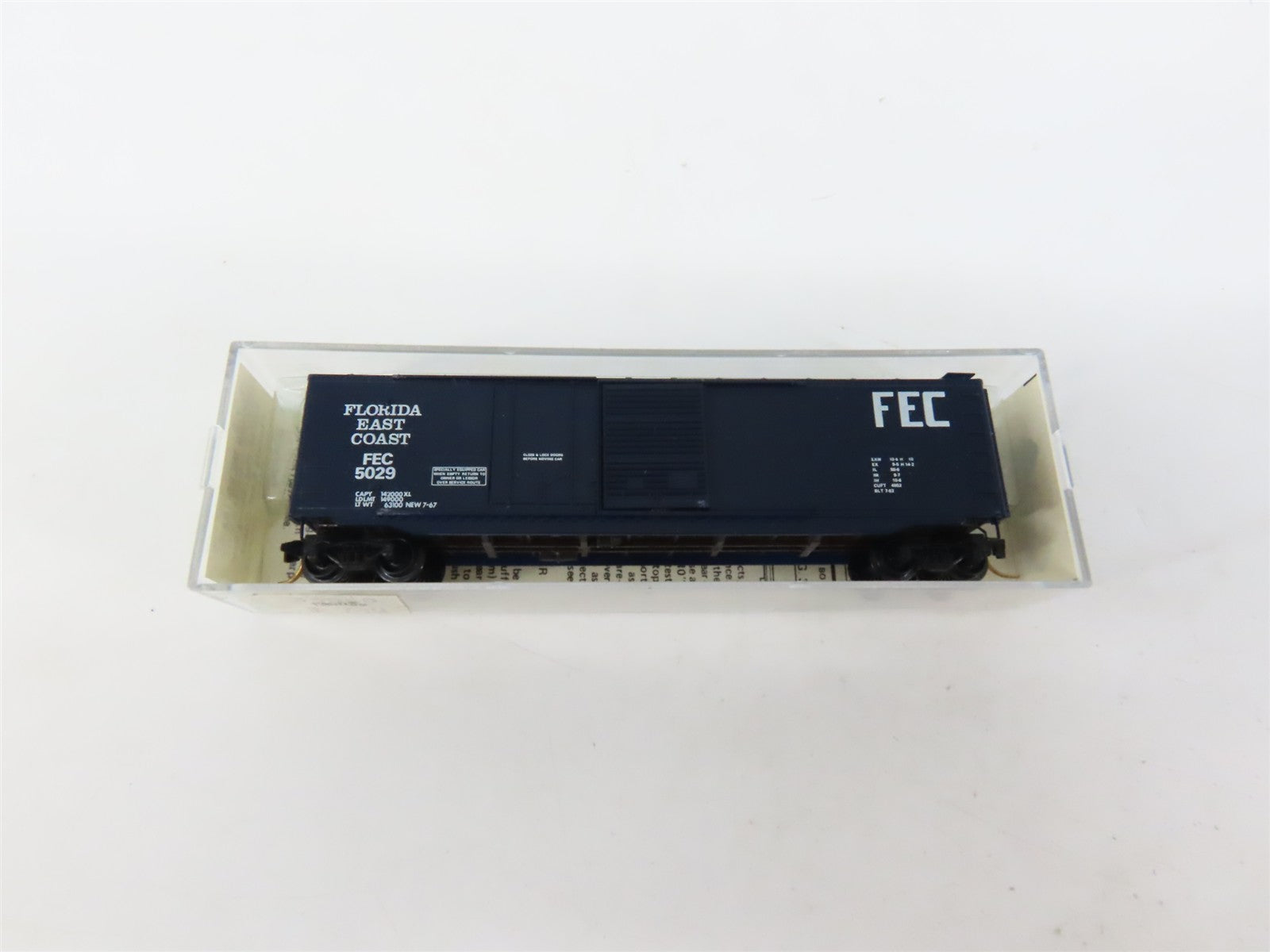 N Scale Micro-Trains MTL 33080 FEC Florida East Coast 50' Box Car 5029 RTR