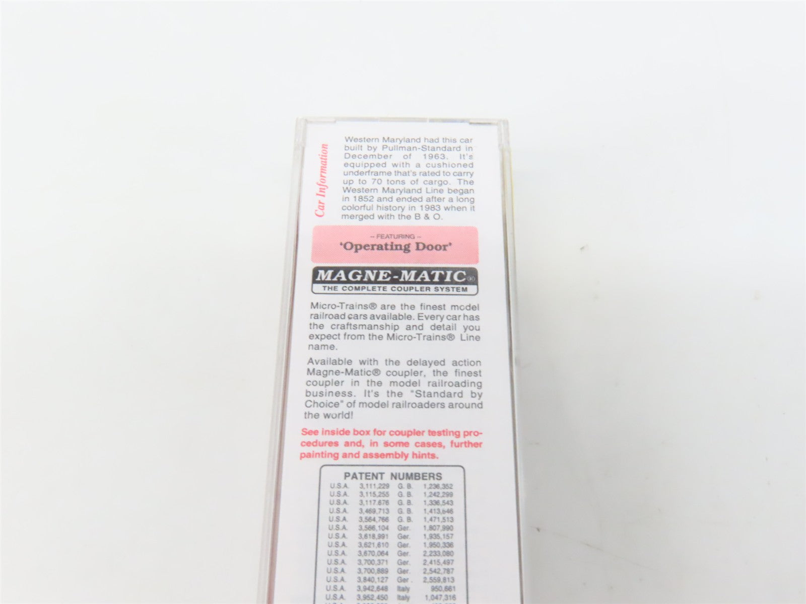 N Scale Micro-Trains MTL 33070 WM Western Maryland 50' Box Car 35006 RTR