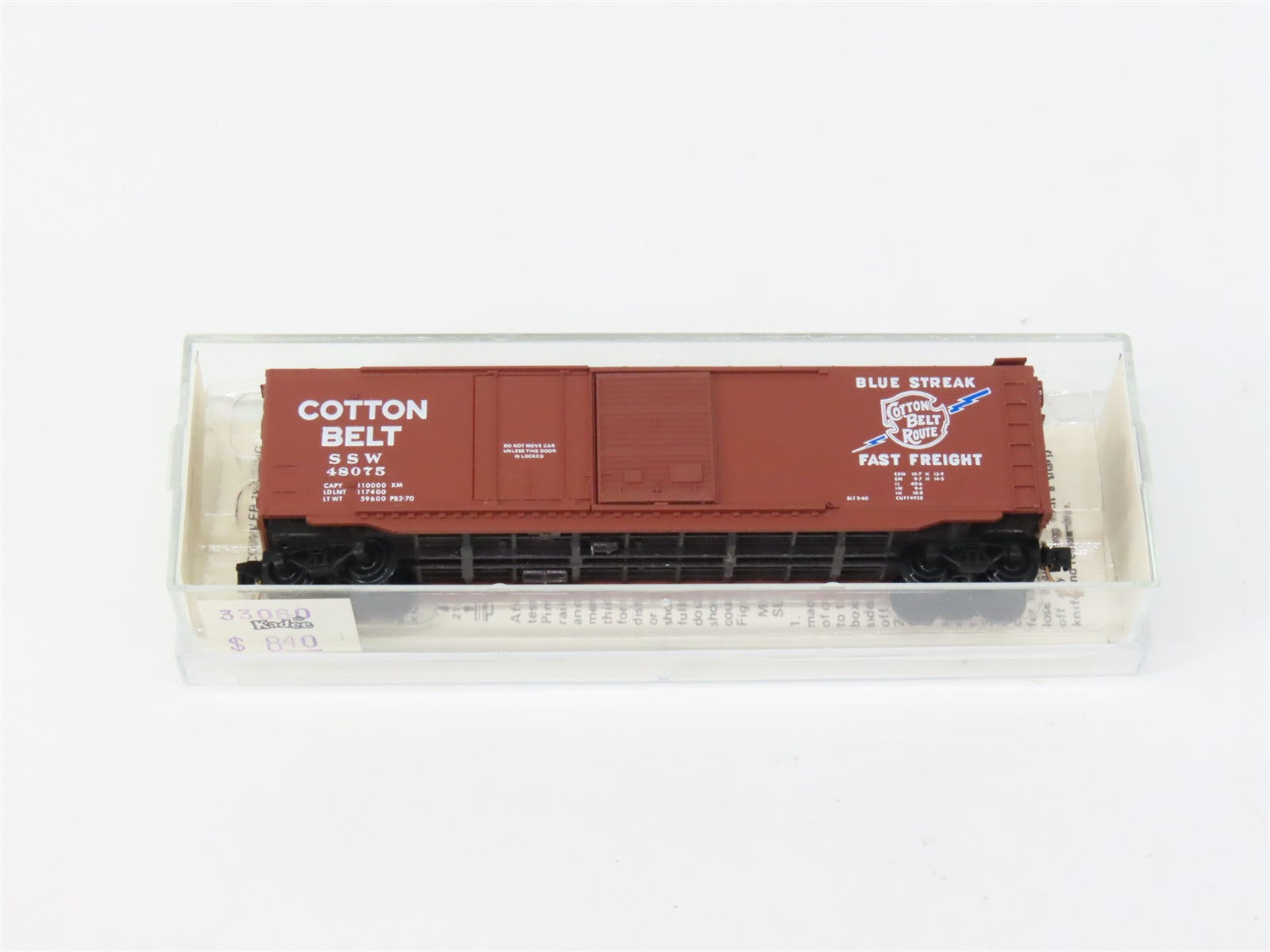 N Scale Micro-Trains MTL 33060 SSW Cotton Belt 50' Plug/Sliding Door Box Car RTR