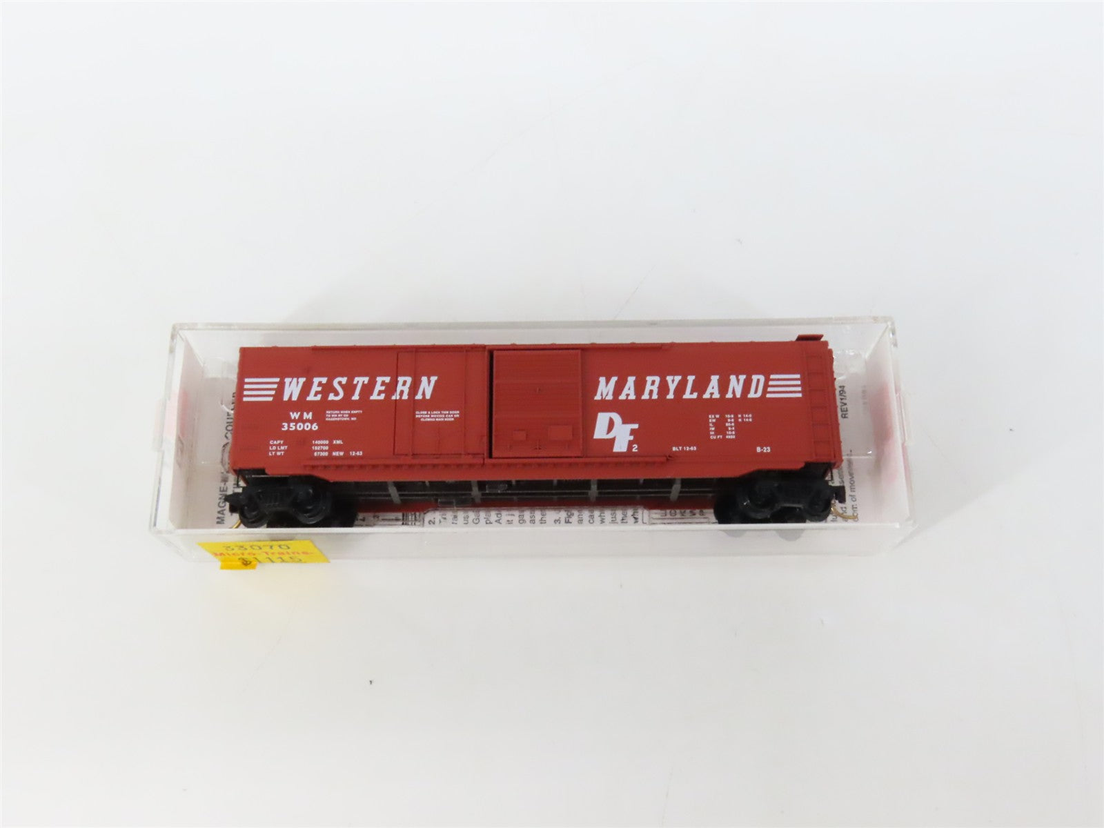 N Scale Micro-Trains MTL 33070 WM Western Maryland 50' Box Car 35006 RTR