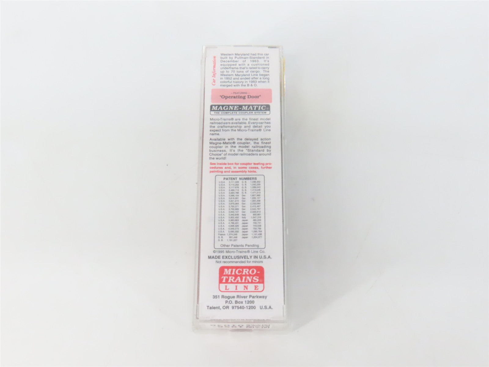 N Scale Micro-Trains MTL 33070 WM Western Maryland 50' Box Car 35006 RTR