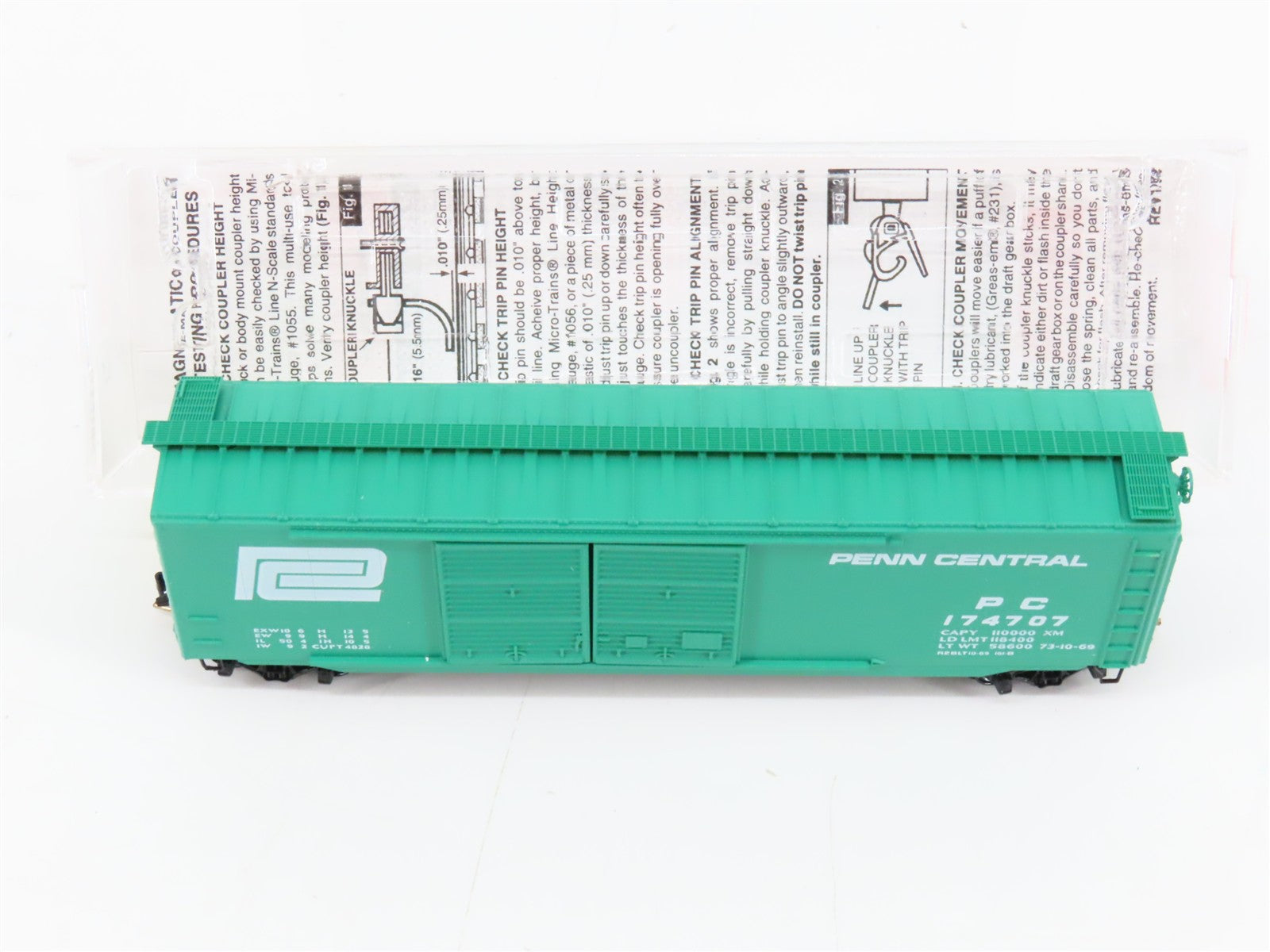 N Scale Micro-Trains MTL 34020 PC Penn Central 50' Box Car 174707 RTR