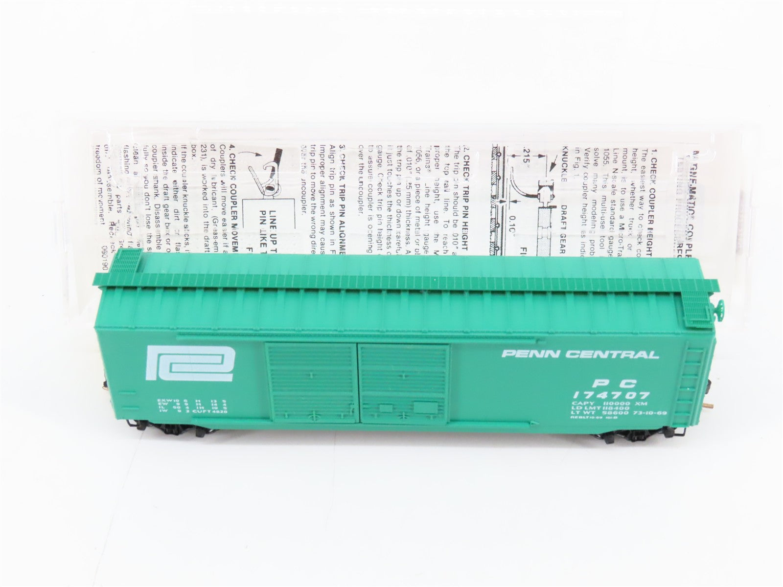 N Scale Micro-Trains MTL 34020 PC Penn Central 50' Box Car 174707 RTR