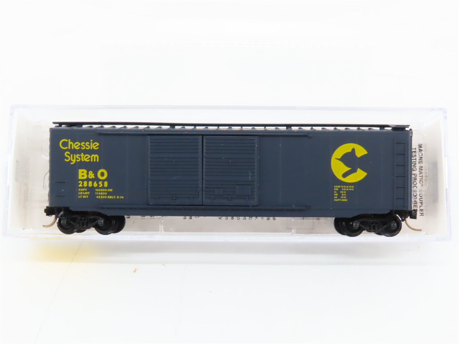 N Scale Micro-Trains MTL 34010 B&O Baltimore & Ohio 50' Box Car 288658 RTR
