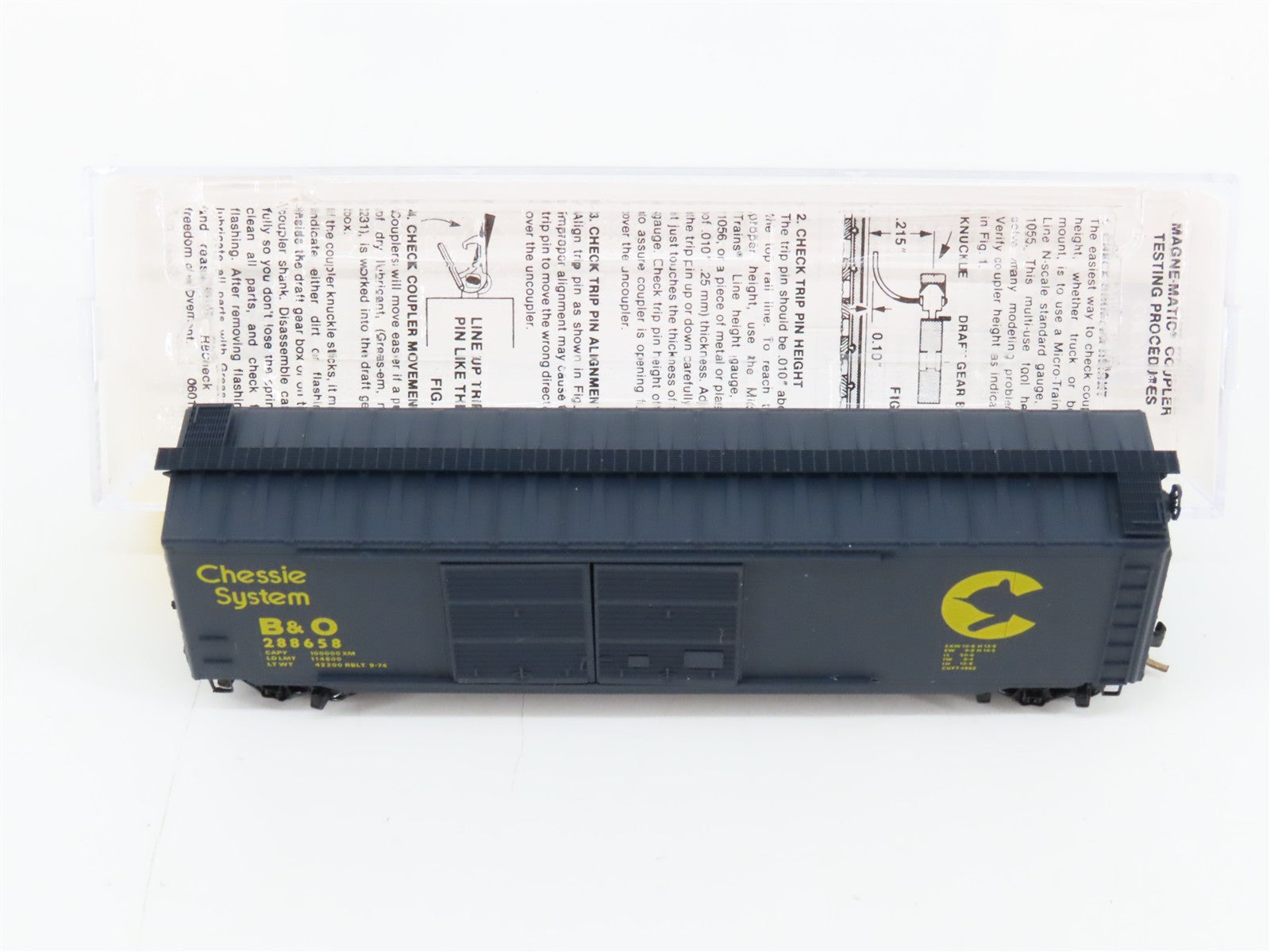 N Scale Micro-Trains MTL 34010 B&O Baltimore & Ohio 50' Box Car 288658 RTR