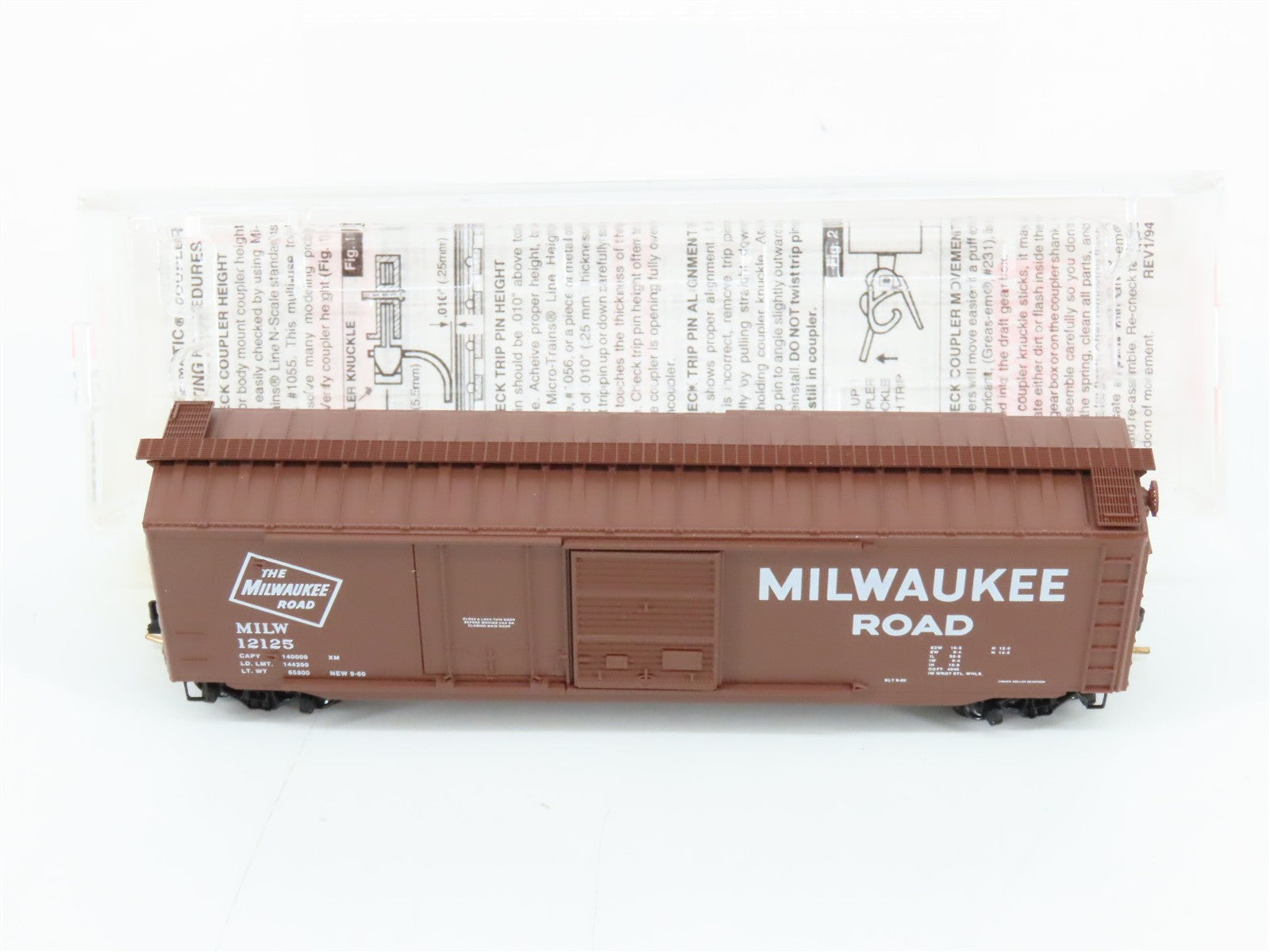 N Scale Micro-Trains MTL 33100 MILW Milwaukee Road 50' Box Car 12125 RTR