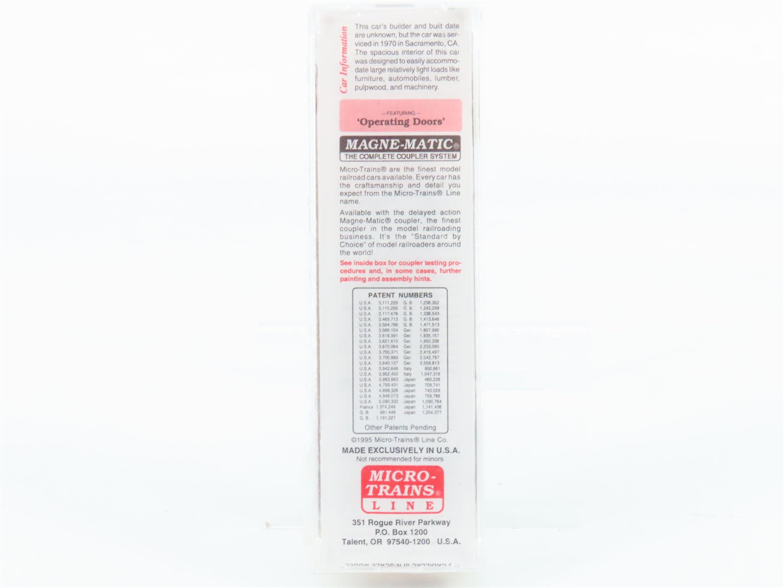 N Scale Micro-Trains MTL 34050 SP Southern Pacific 50' Box Car 202516 RTR