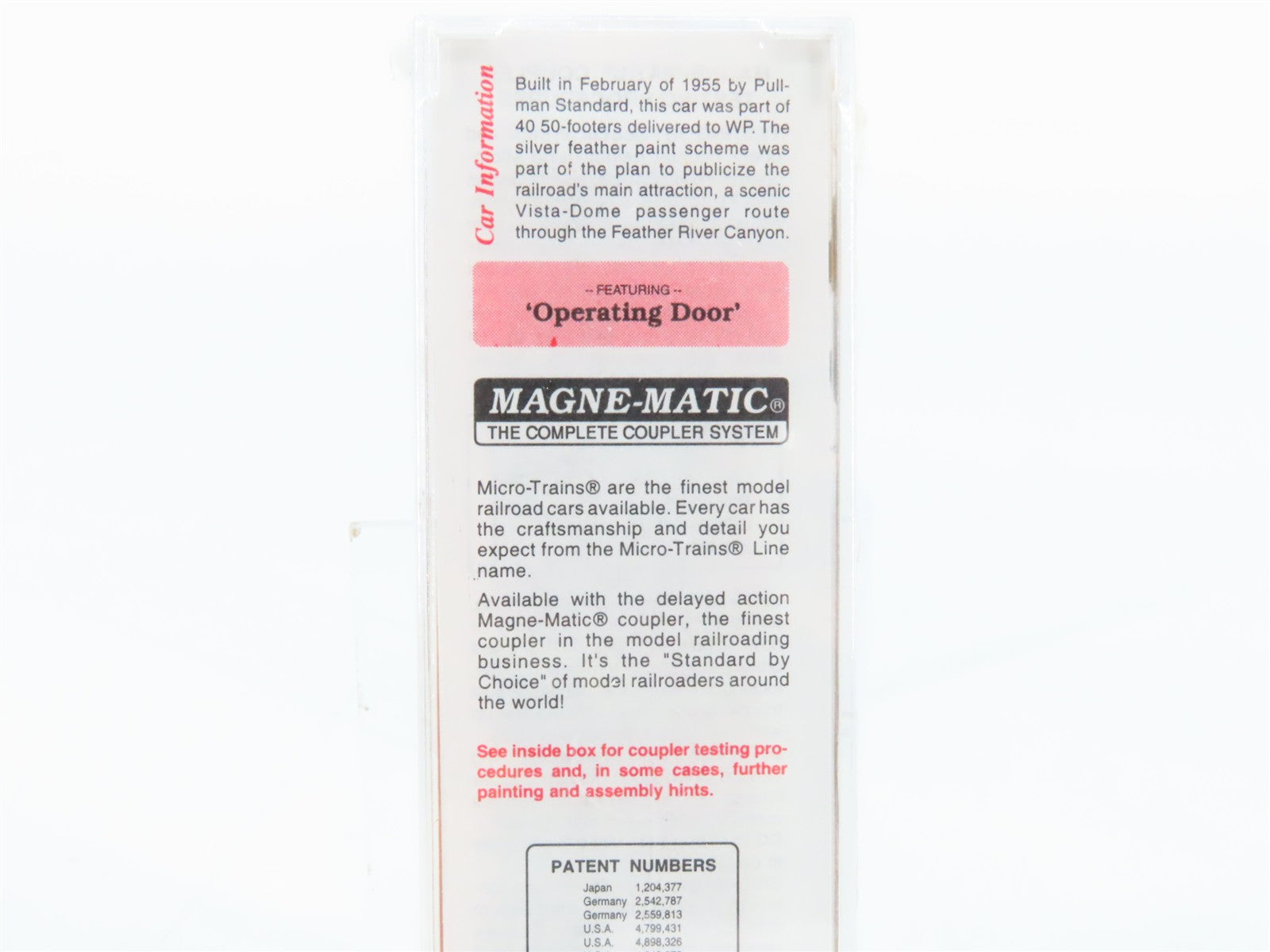 N Scale Micro-Trains MTL 31290 W.P. Western Pacific 50' Box Car 3030