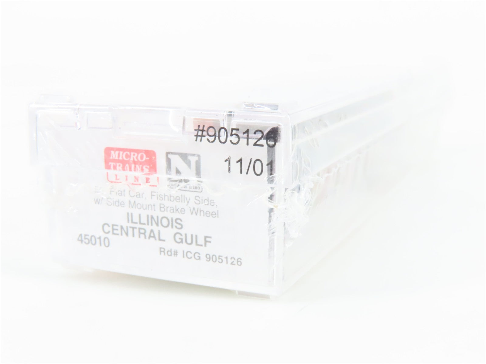 N Scale Micro-Trains MTL 45010 ICG Illinois Central Gulf 50' Flat Car 905126