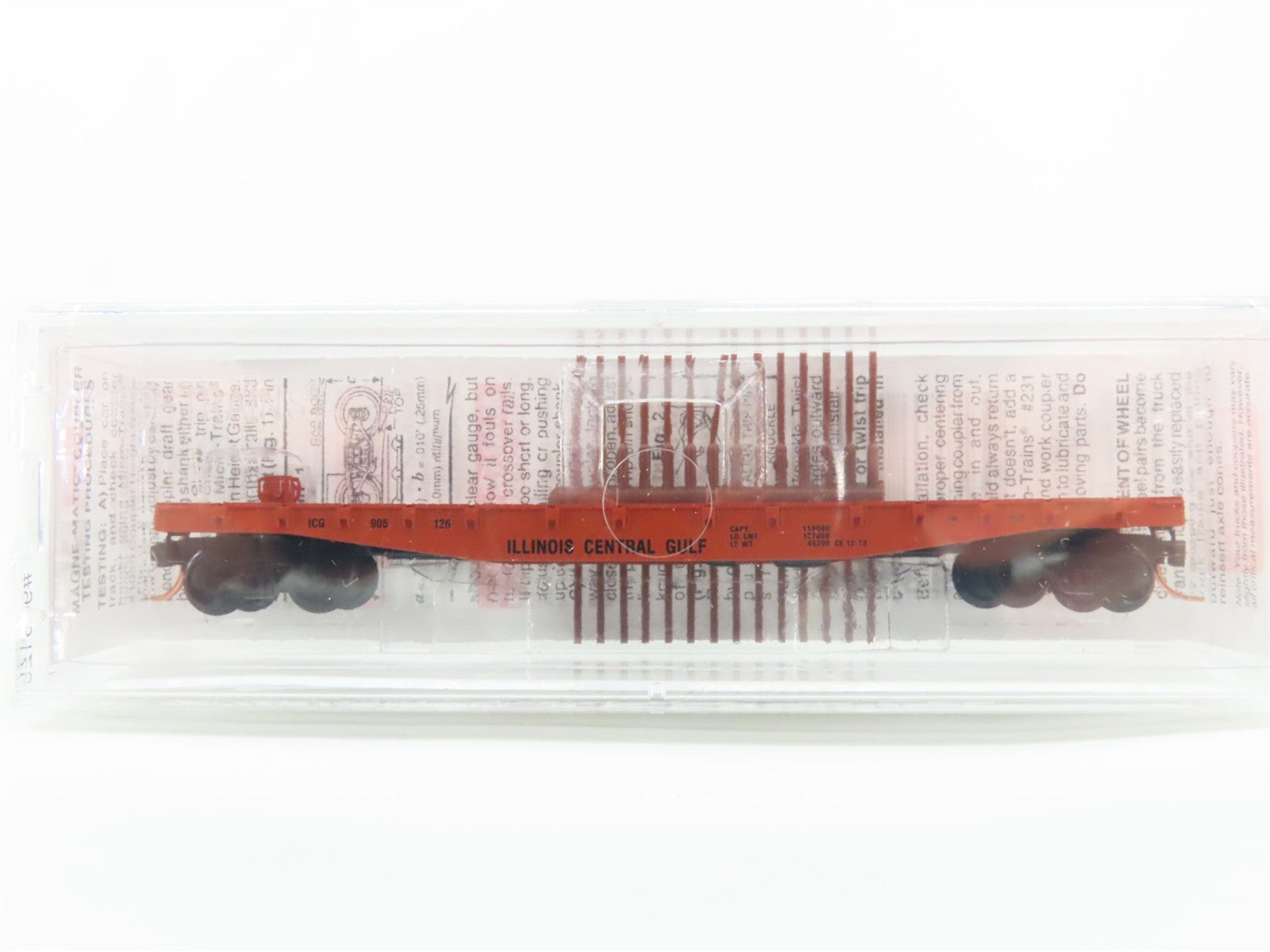 N Scale Micro-Trains MTL 45010 ICG Illinois Central Gulf 50' Flat Car 905126