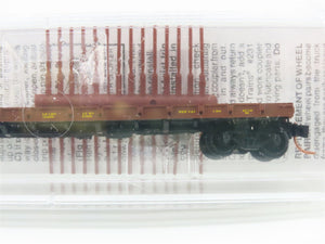 N Scale Micro-Trains MTL 44090 CB&Q Chicago, Burlington & Quincy Flat Car 93374