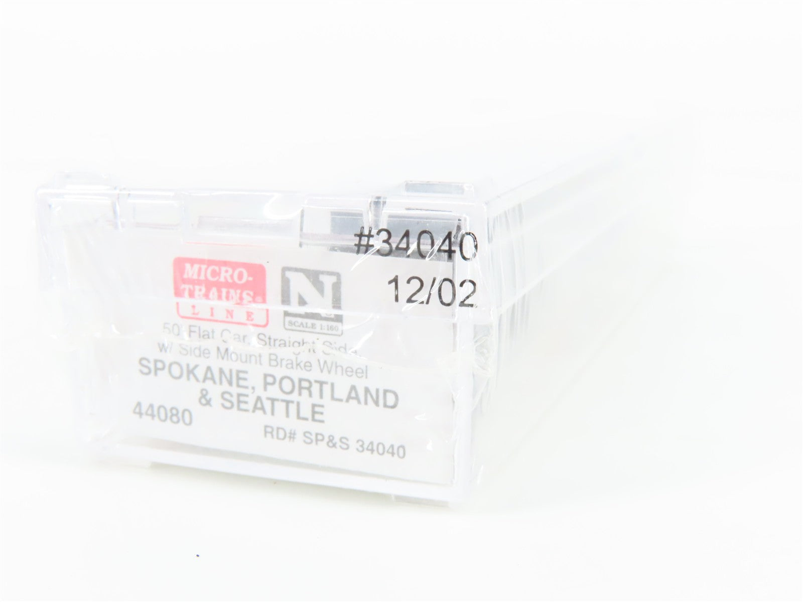 N Scale Micro-Trains MTL 44080 SP&S Spokane, Portland & Seattle Flat Car 34040