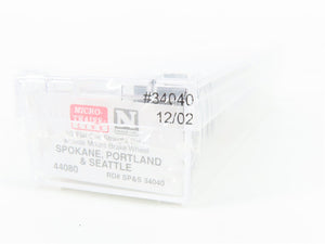 N Scale Micro-Trains MTL 44080 SP&S Spokane, Portland & Seattle Flat Car 34040