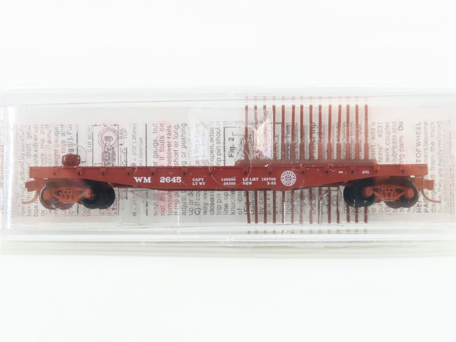 N Scale Micro-Trains MTL 45160 WM Western Maryland 50' Flat Car 2645