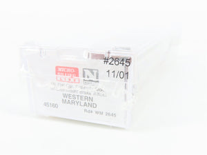 N Scale Micro-Trains MTL 45160 WM Western Maryland 50' Flat Car 2645