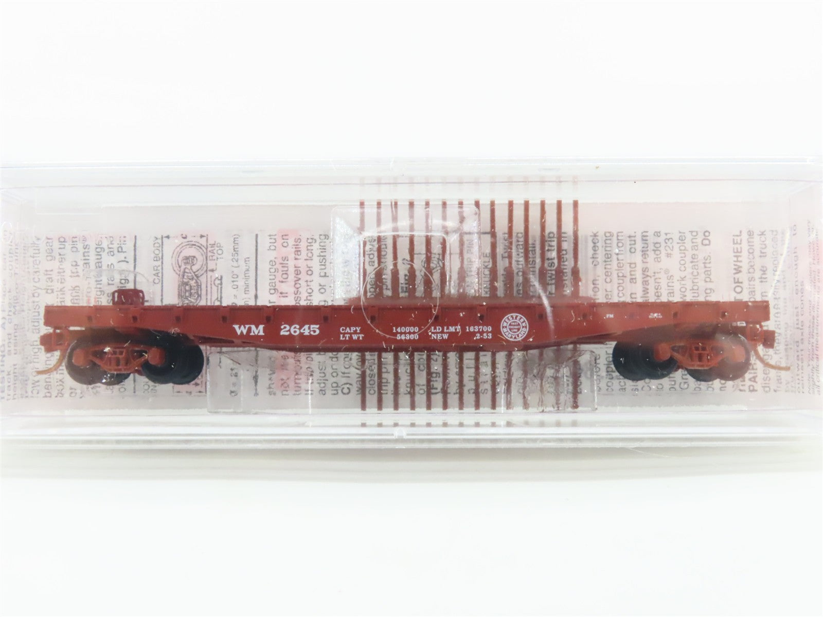 N Scale Micro-Trains MTL 45160 WM Western Maryland 50' Flat Car 2645