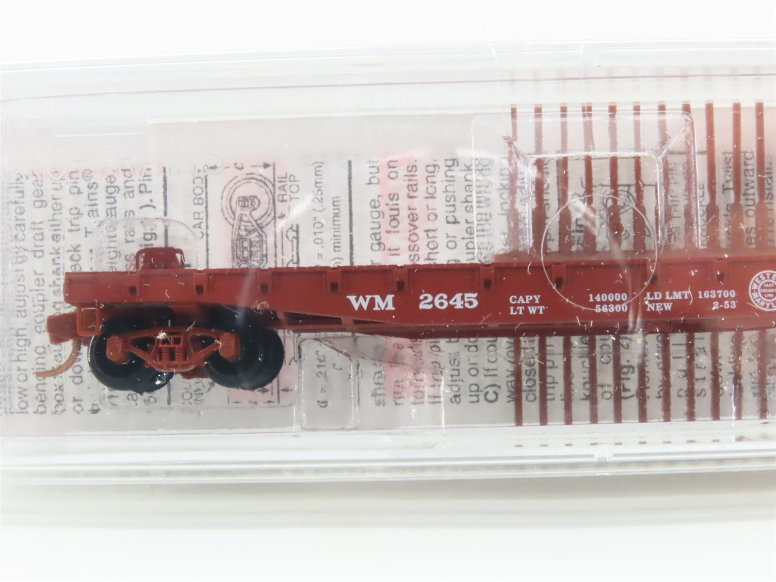 N Scale Micro-Trains MTL 45160 WM Western Maryland 50' Flat Car 2645