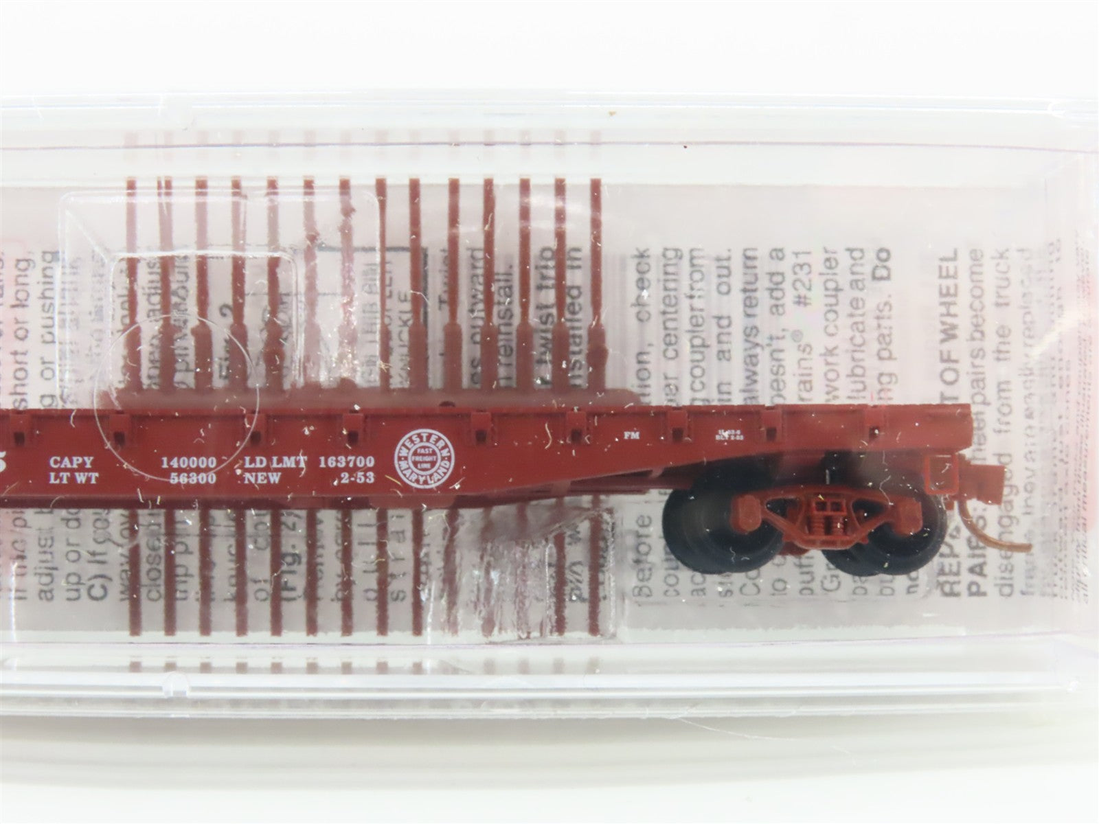 N Scale Micro-Trains MTL 45160 WM Western Maryland 50' Flat Car 2645