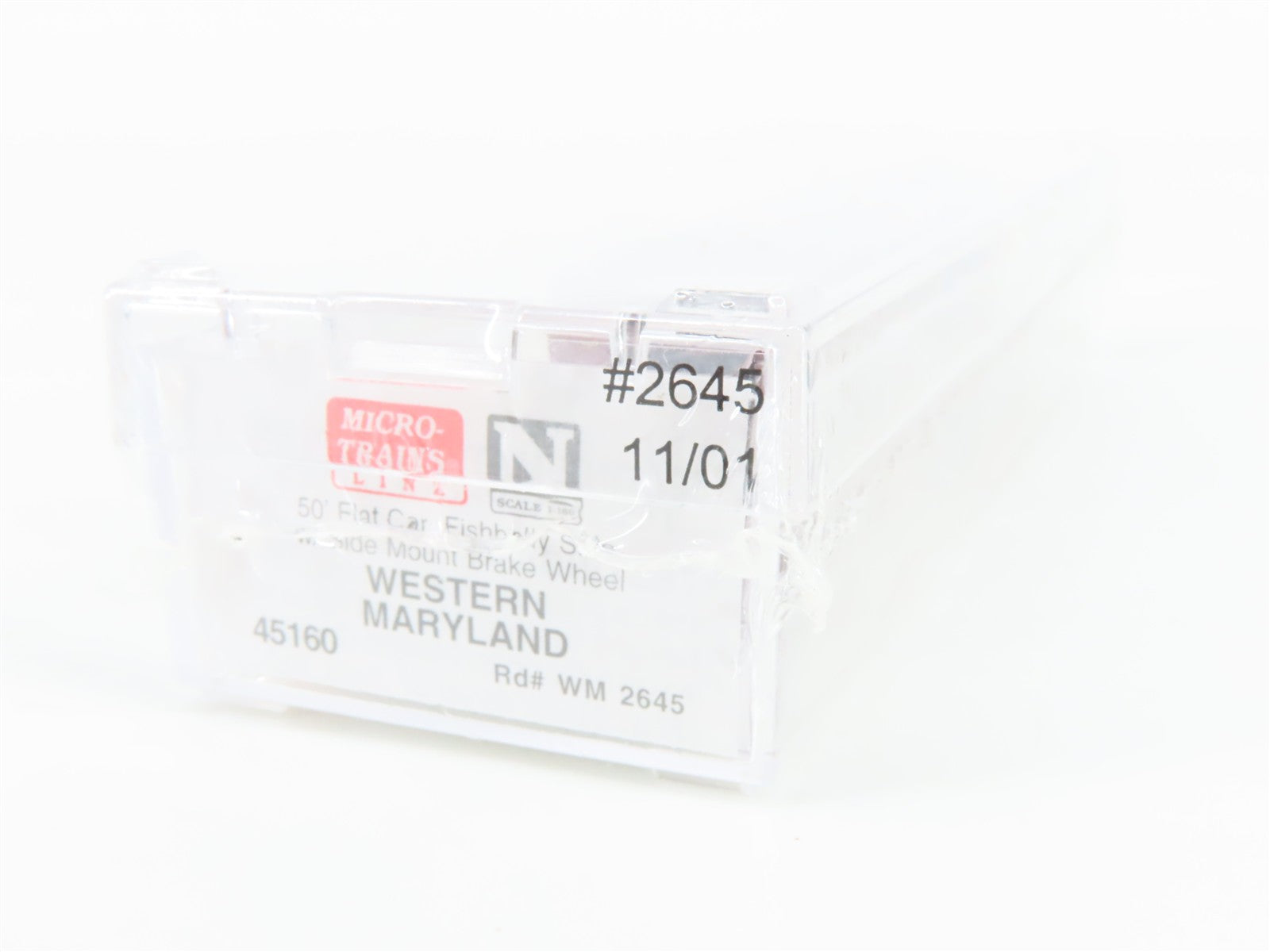 N Scale Micro-Trains MTL 45160 WM Western Maryland 50' Flat Car 2645