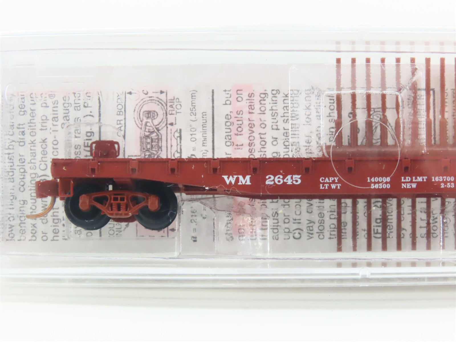 N Scale Micro-Trains MTL 45160 WM Western Maryland 50' Flat Car 2645