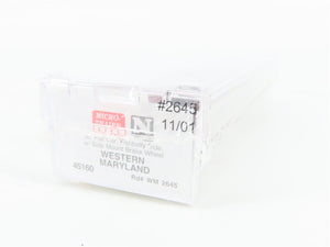 N Scale Micro-Trains MTL 45160 WM Western Maryland 50' Flat Car 2645